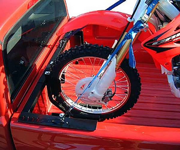 Dirt bike holder for truck bed sale