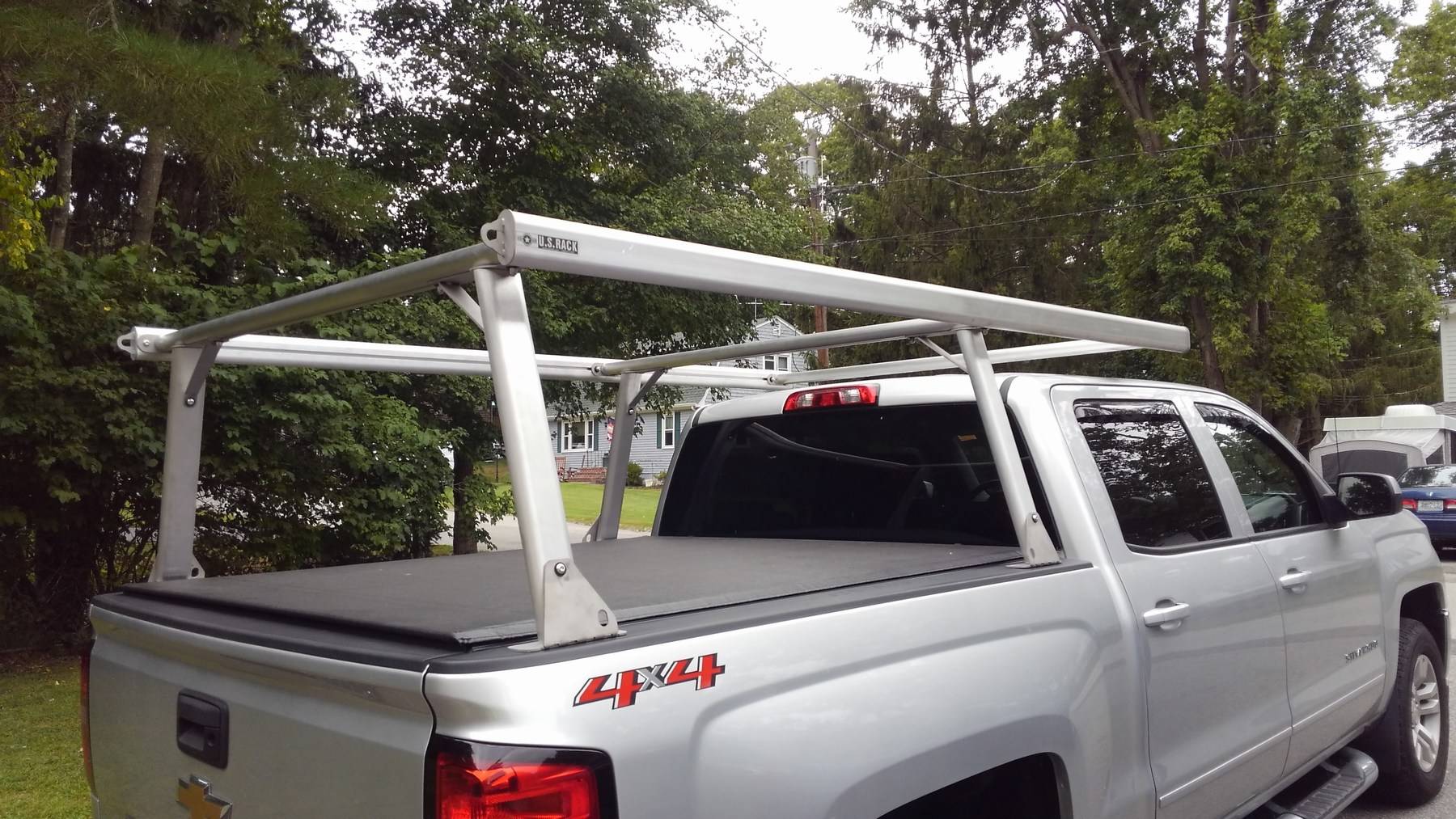 Galleon Truck Rack For Cabs Over 24 Inches Standard Legs Brushed Frame With Bead Blasted Base