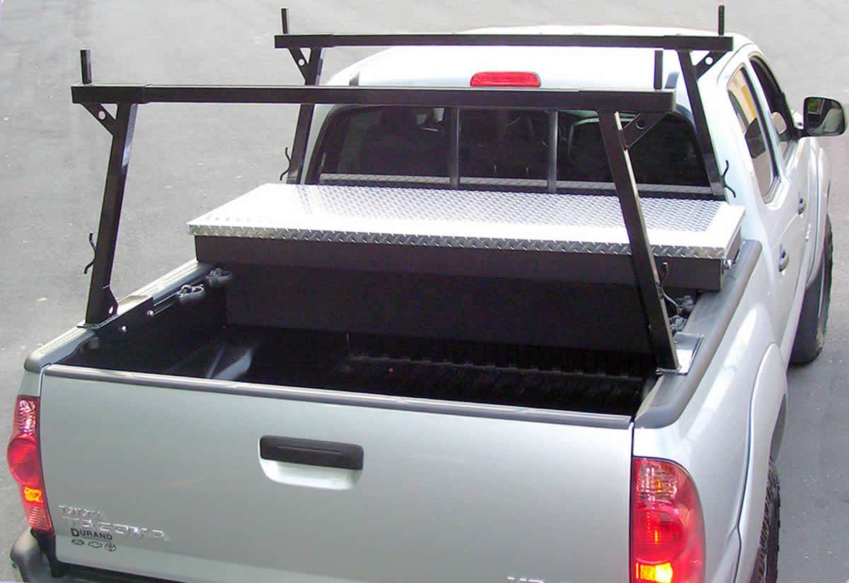 Ladder rack shop with toolbox