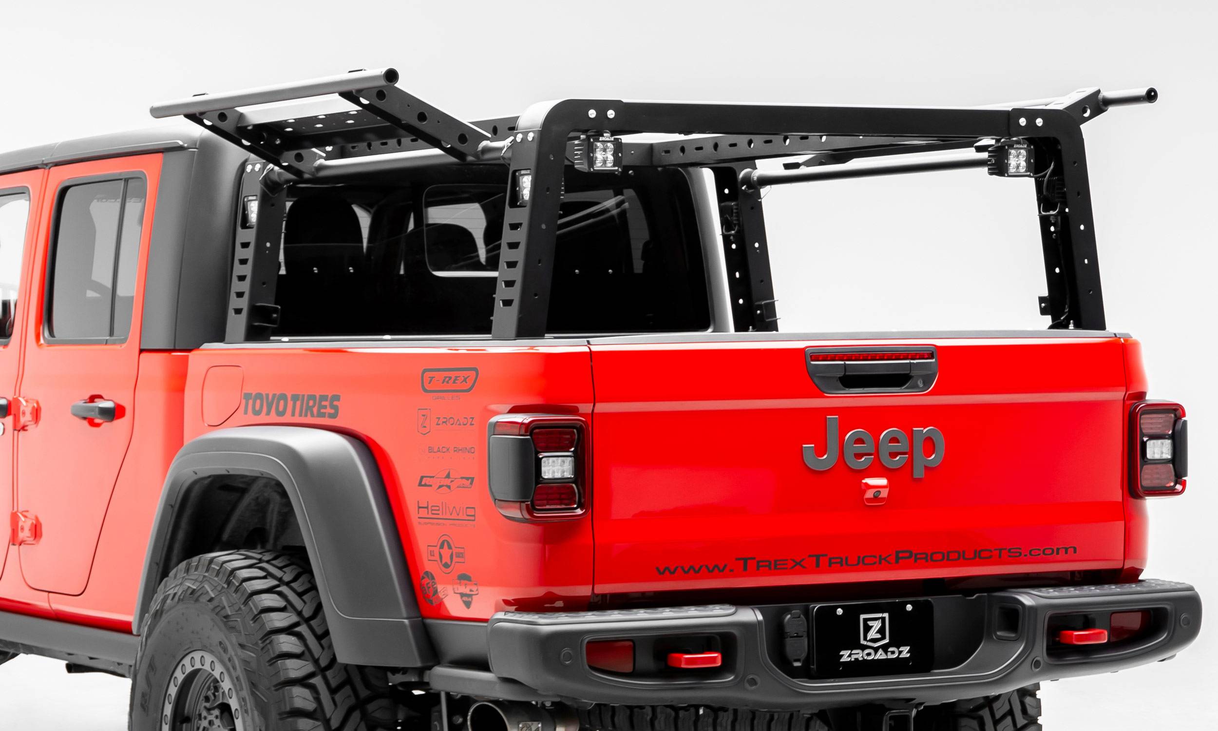 2019 2021 Jeep Gladiator Overland Access Rack With Two Lifting