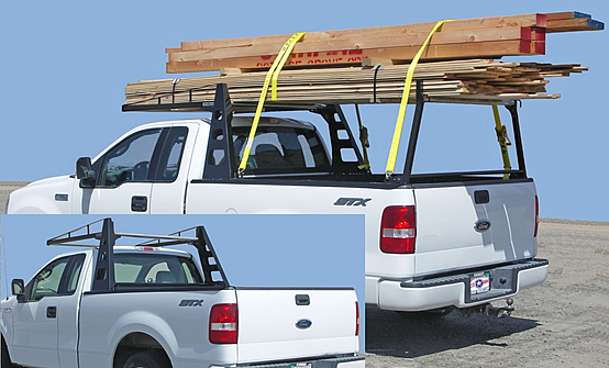 Atlas Rack for Beds OVER 8ft, with 5ft Cab Extension, Stainless Steel ...