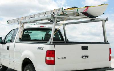 Schooner Truck Rack for Cabs Under 24 Inches, Fleetside, Standard Width Legs, 6.5 Long Rails - Part # 83910220
