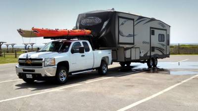 2014-2024 Silverado/Sierra 1500/2500/3500 Fifth Wheel 6 Rack, Without Crossbar, Without Deck, Black, 6 Ft Over Cab - Part # 82520411