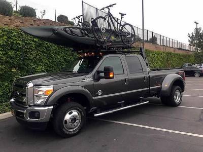 1999-2022 Ford Super Duty Fifth Wheel 6 Rack, With Crossbar, With Deck, Black, 6 Ft Over Cab - Part # 82551511