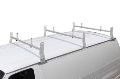 Van Rack, 3 pc, White, Clamp On Installation - Part # 84630314