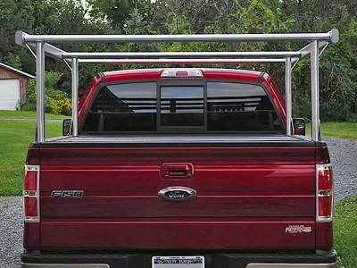 Galleon Truck Rack for Cabs Under 24 Inches, Standard Legs, Brushed Frame With Bead Blasted Base - Part # 82610510 - Image 1