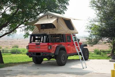 2019-2021 Jeep Gladiator Access Overland Rack With Three Lifting Side Gates, Without Factory Trail Rail Cargo System - Part # Z834201 - Image 24