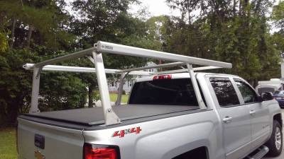 Galleon Truck Rack for Cabs Under 24 Inches, Standard Legs, Brushed Frame, Powder Coated Silver Base - Part # 82610210 - Image 2