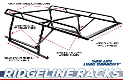 2006-2014 Honda Ridgeline 3 Rack, Black, Stainless Steel - Part # 83560251 - Image 3