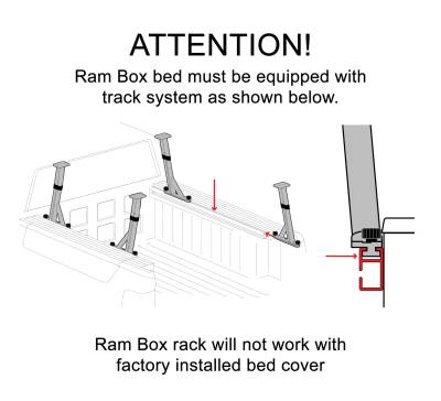 2009-2024 Ram Truck, Rambox Ladder Rack for factory Rambox Trucks, Silver Finish, Part # U2014-P3510S - Image 9
