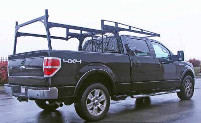 U.S. Rack - Jobsite Rack for Beds OVER 8ft, with 4ft Cab Extension, Mild Steel and S/S Cross Bars,  Black, Part # 2015-1SCL-48 - Image 4