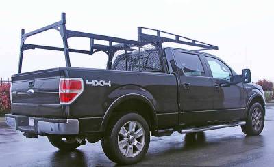 U.S. Rack - Jobsite Rack for Beds OVER 8ft, with 5ft Cab Extension, Mild Steel and S/S Cross Bars,  Black, Part # 2015-1SCL-60 - Image 4