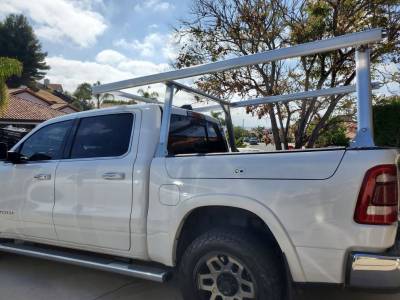 U.S. Rack - Ram 1500/2500 Rambox Truck Rack, Galleon Rack, Standard Legs, Brushed Frame, Powder Coated Silver Base - Part # 82681053 - Image 1